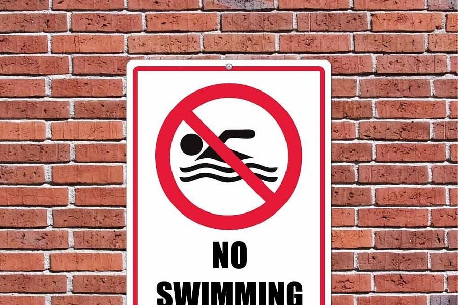 no swimming sign