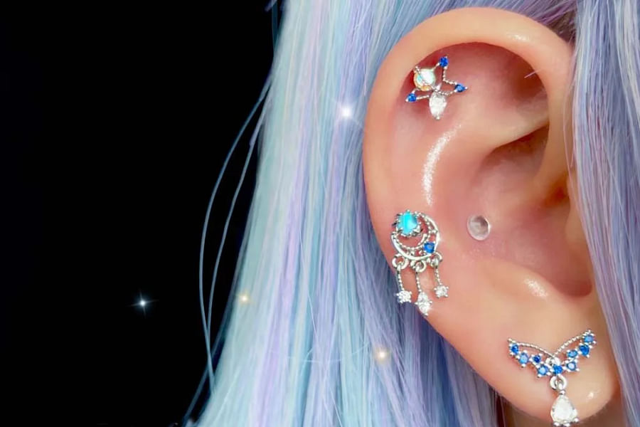 dangle helix earring