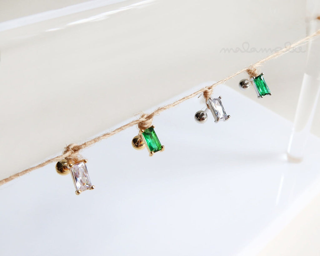 gemstone helix earring