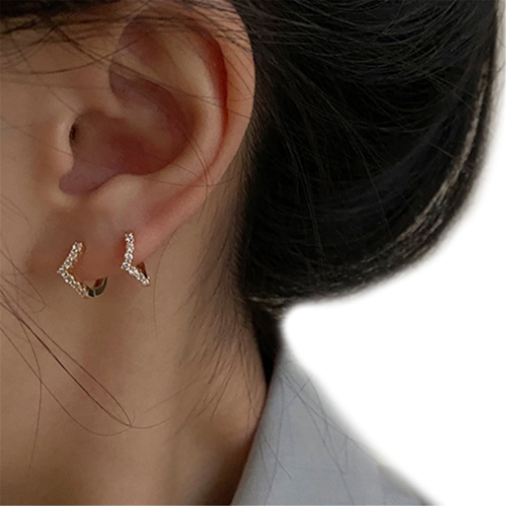 geometric helix earrings