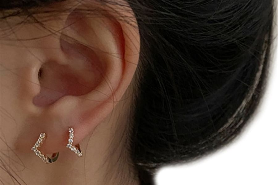 geometric helix earrings