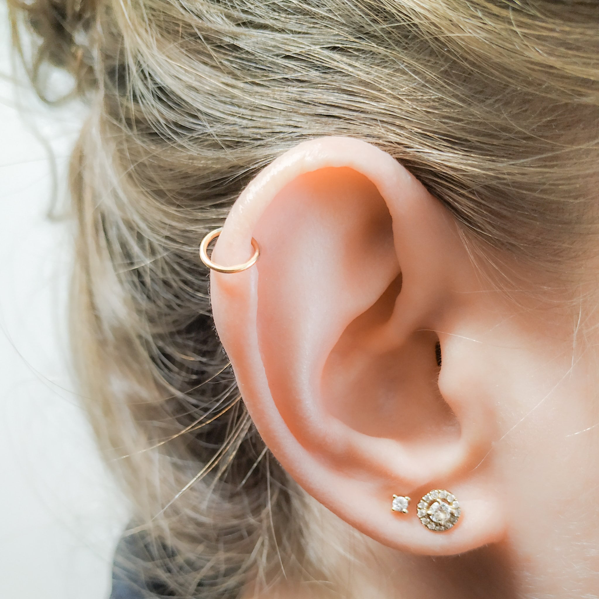 minimalist helix stud earring