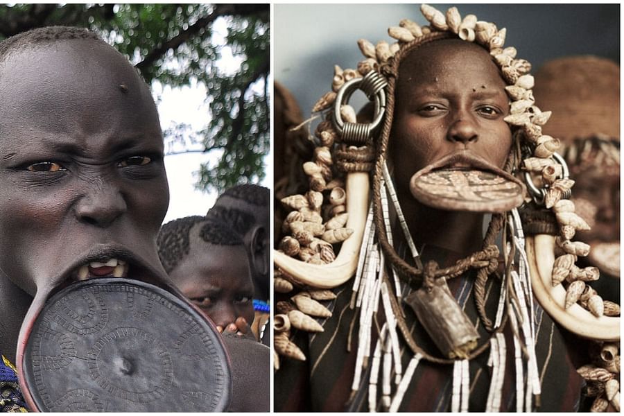 Mursi tribe lip plate