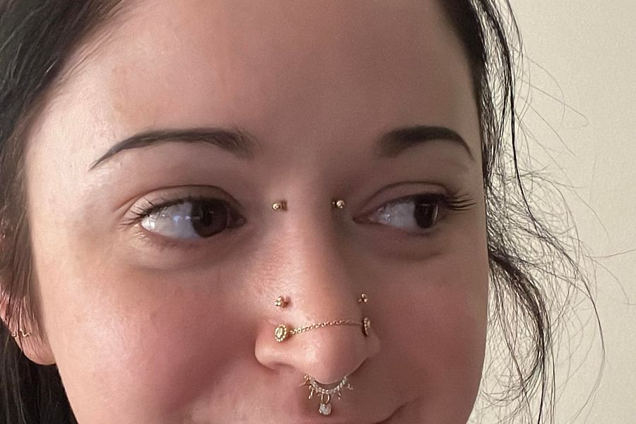 bridge nose piercing