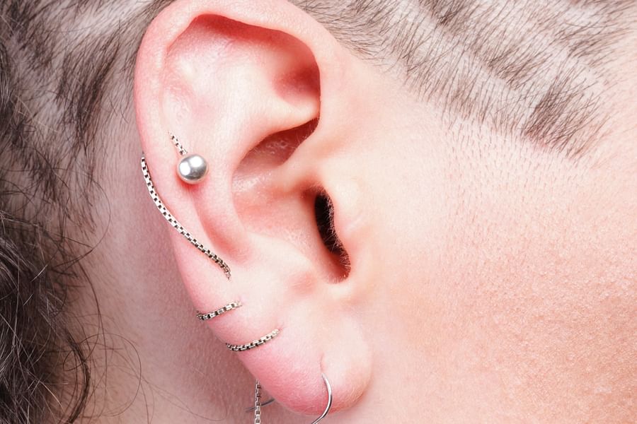medium gauge ear piercing