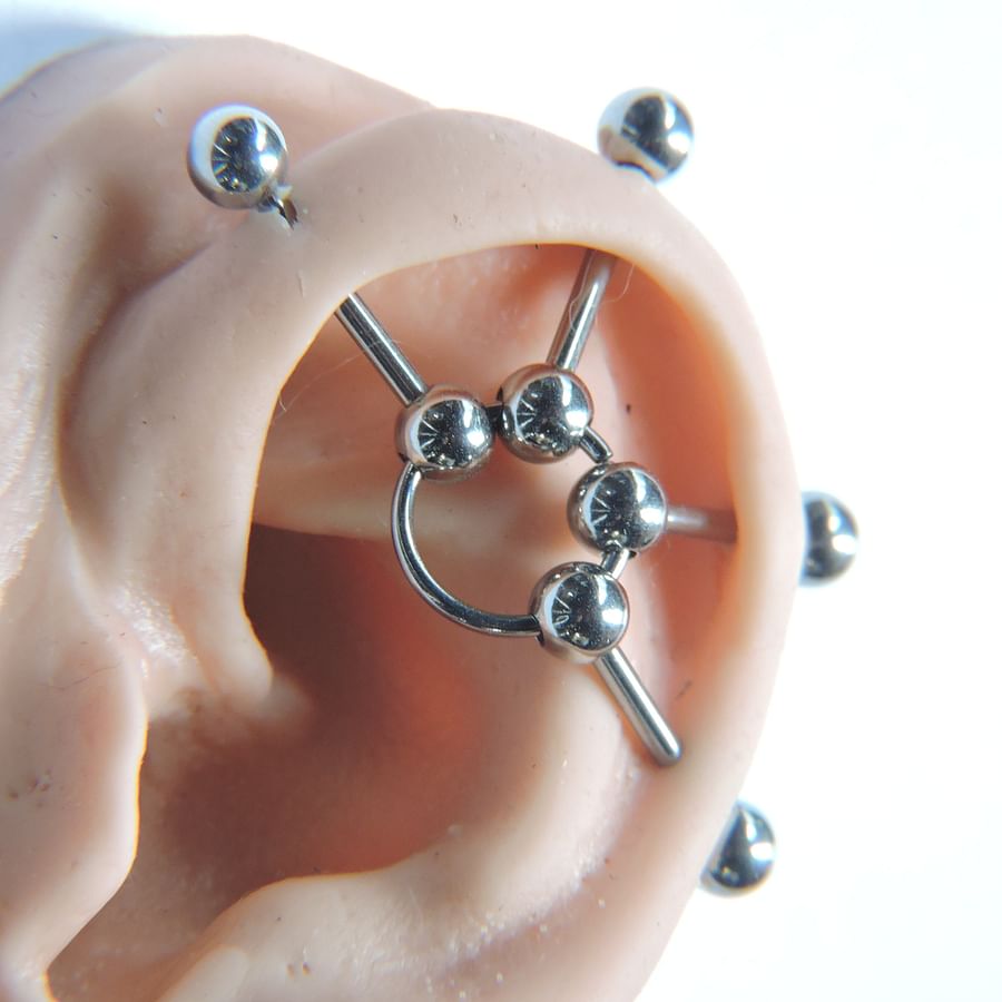 Chart showing the price range of double dydoe piercing